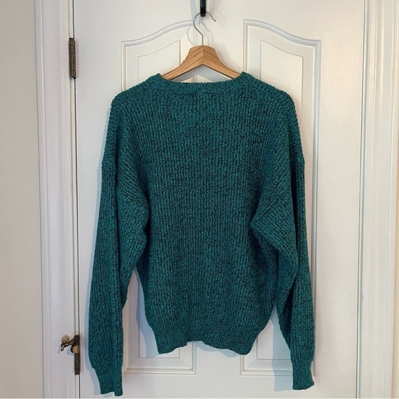 Saturdays | VINTAGE 90s Crewneck Sweater, Large, Blue, Relaxed, Grandpa - Picture 6 of 8